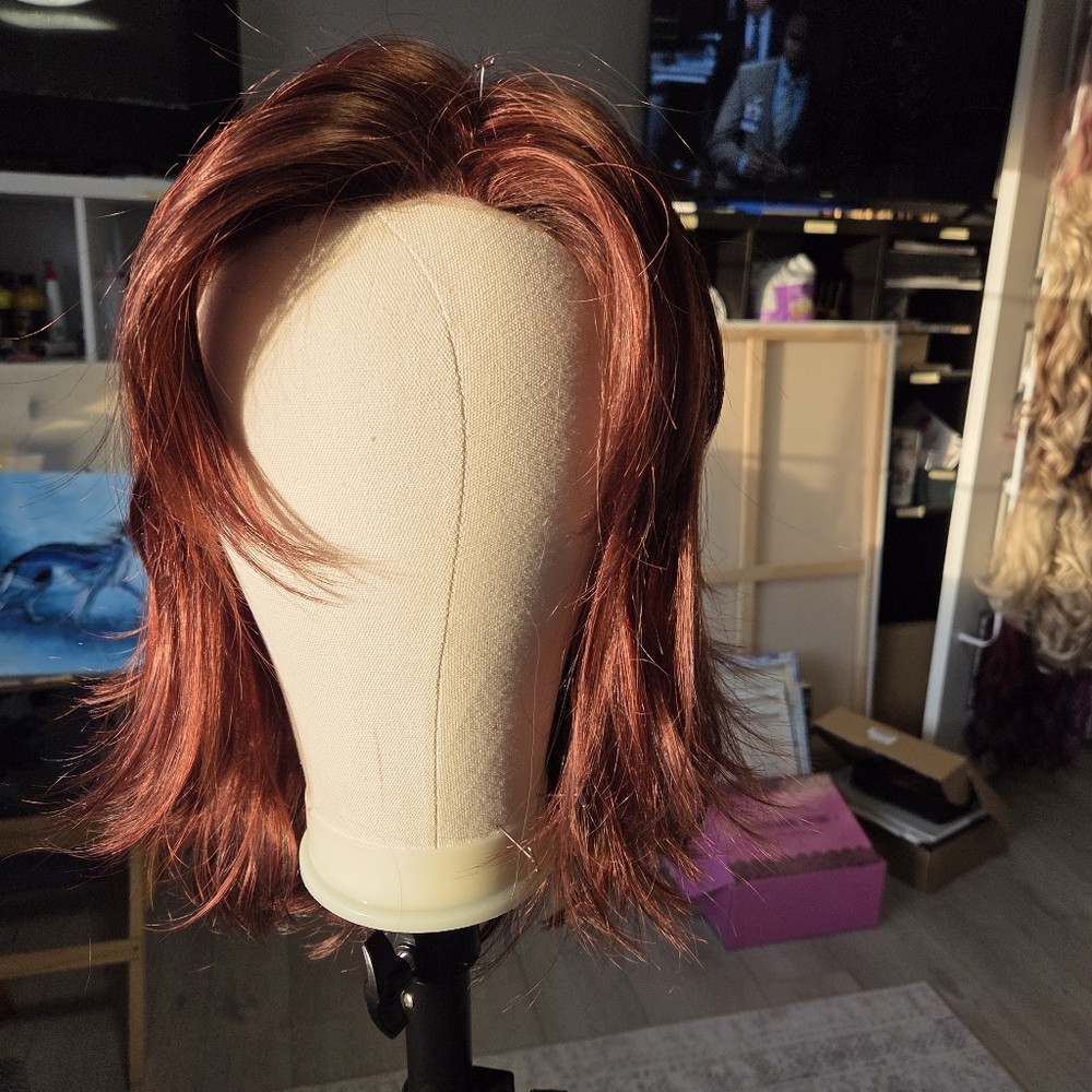 Super Cute Auburn Synthetic Wig By Envy